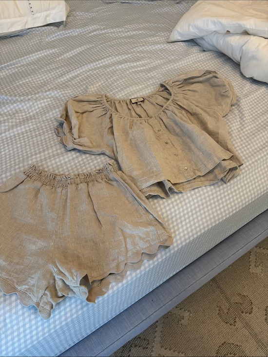 Tuckernuck Tops - Tuckernuck Linen Two-Piece Set. Shorts and Top